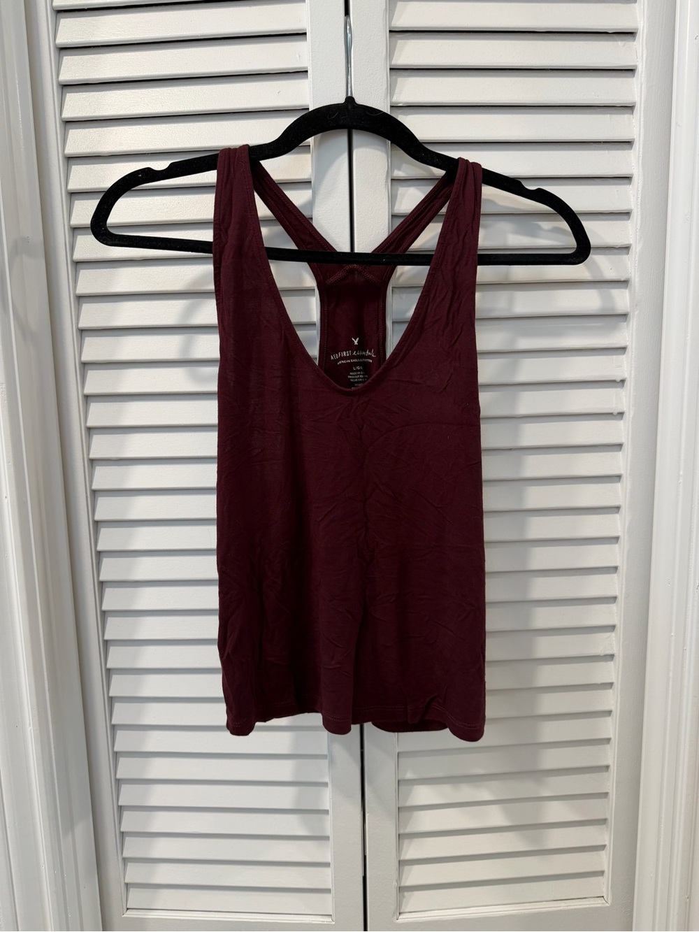 American Eagle AE First Essentials Maroon Tank Top Size L